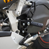 05-0648B Ducati Panigale 899, 959 Corse, 1199S, 1199R, 1299, V2 Complete Rearset Kit w/ Pedals - GP Shift No Folding Toe Pieces