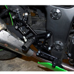 05-4131EB Kawasaki Ninja 250 2008-12 Complete Rearset Kit w/ Pedals - STD/GP Shift