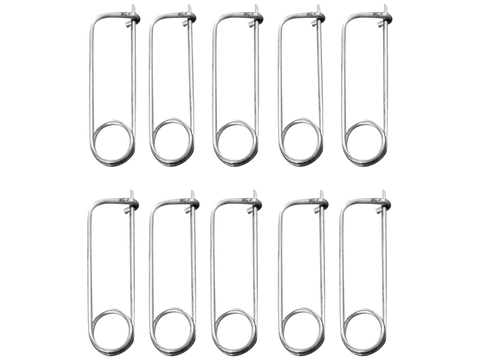 MOTO-D Spring Clip Racing Safety Pins L (10/Pack)